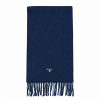 Barbour Unisex Scarf Plain Lambswool True Navy