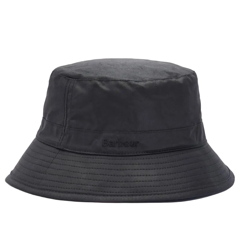 Barbour Wax Bucket Hat Black