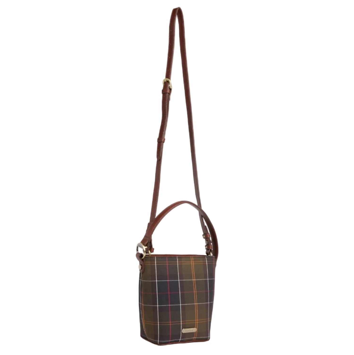 Barbour Womens Bag Cedar Mini Tartan Bucket Classic Tartan