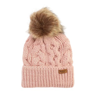 Barbour Womens Beanie Hat Penshaw Pink Blush