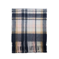Barbour Womens Scarf Vintage Plaid Blush Pink/Navy