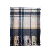 Barbour Womens Scarf Vintage Plaid Blush Pink/Navy