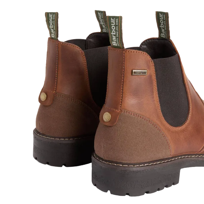 Barbour Mens Boot Embleton Waterproof Chelsea Teak