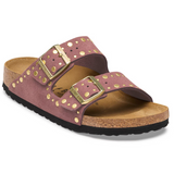 Birkenstock Womens Sandal Arizona Rivet Suede Leather Pepper