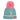 Lighthouse Bobbie girls' teal fox print bobble hat