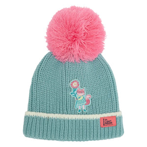Lighthouse Girls Bobble Hat Bobbie Fox Teal