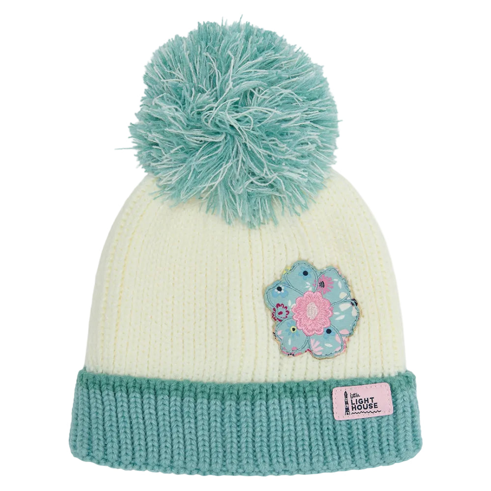 Lighthouse Girls Bobble Hat Bobbie Pastel Teal
