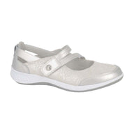 Boulevard Womens Shoe EEE Fit Sparkle Print Silver