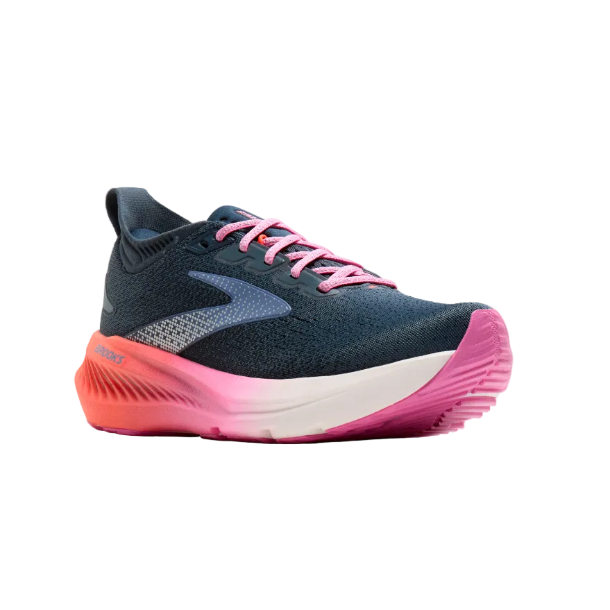 Brooks Glycerin 23 women's sea blue, strawberry and coral running shoes