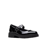 Clarks Girls School Shoe Eris Jane Y Black Patent