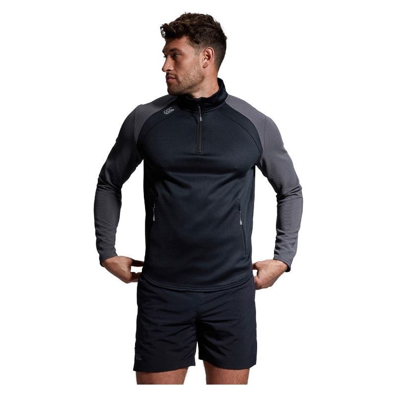 Canterbury Elite men's black quarter-zip top