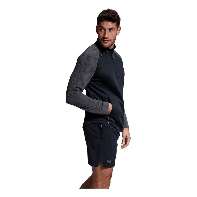 Canterbury Elite men's black quarter-zip top