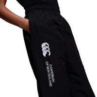 Canterbury kids' black open-hem stadium pants