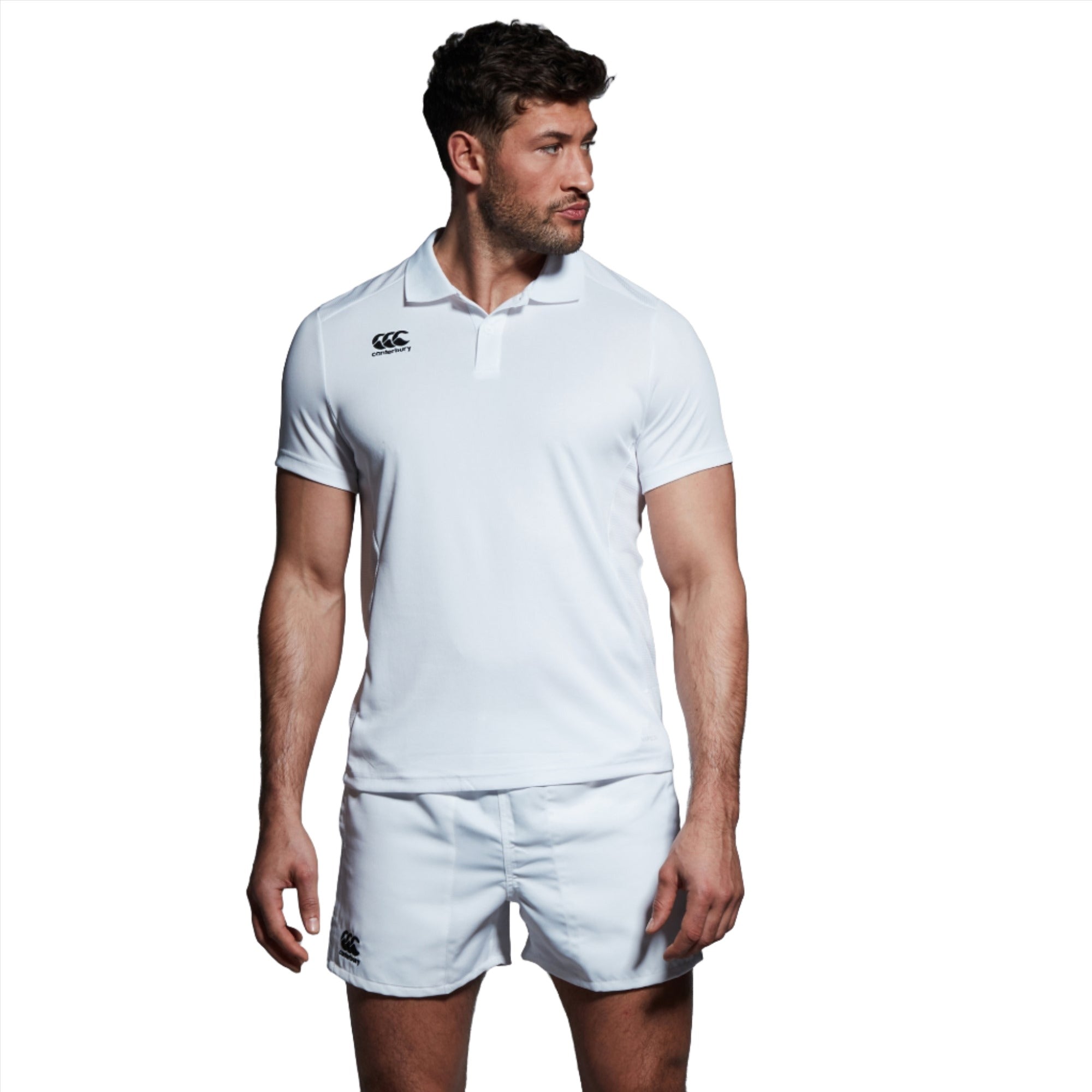 Canterbury Club Dry men's white polo shirt