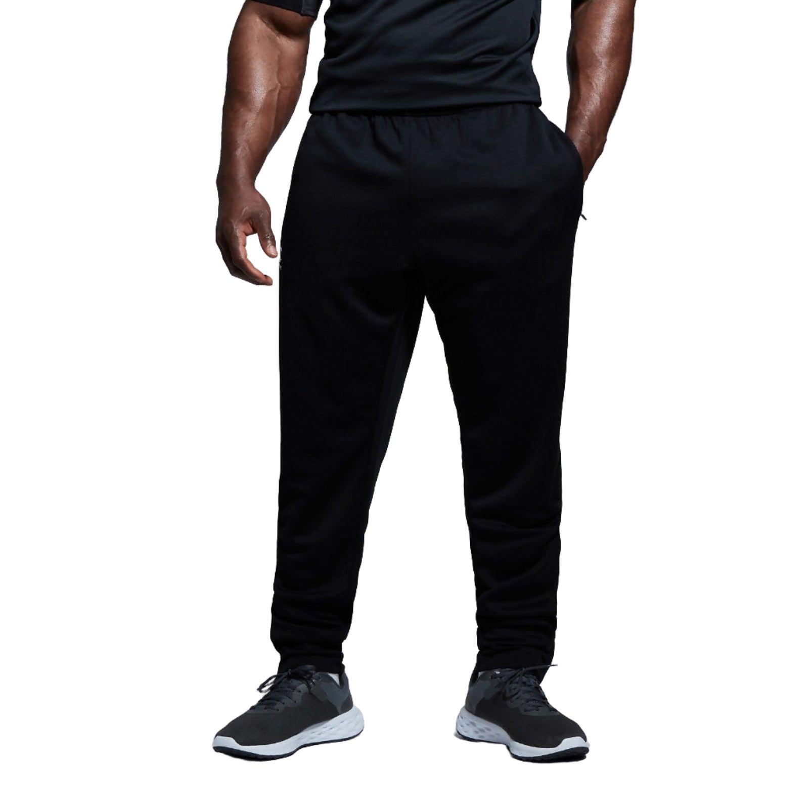 Canterbury Mens Stretch Tapered Poly Knit Pants Black - Donaghys