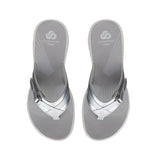 Clarks Womens Sandal Brinkley Sea Silver Synthetic