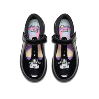 Clarks Girls Shoe Relda Gem K. Black Patent