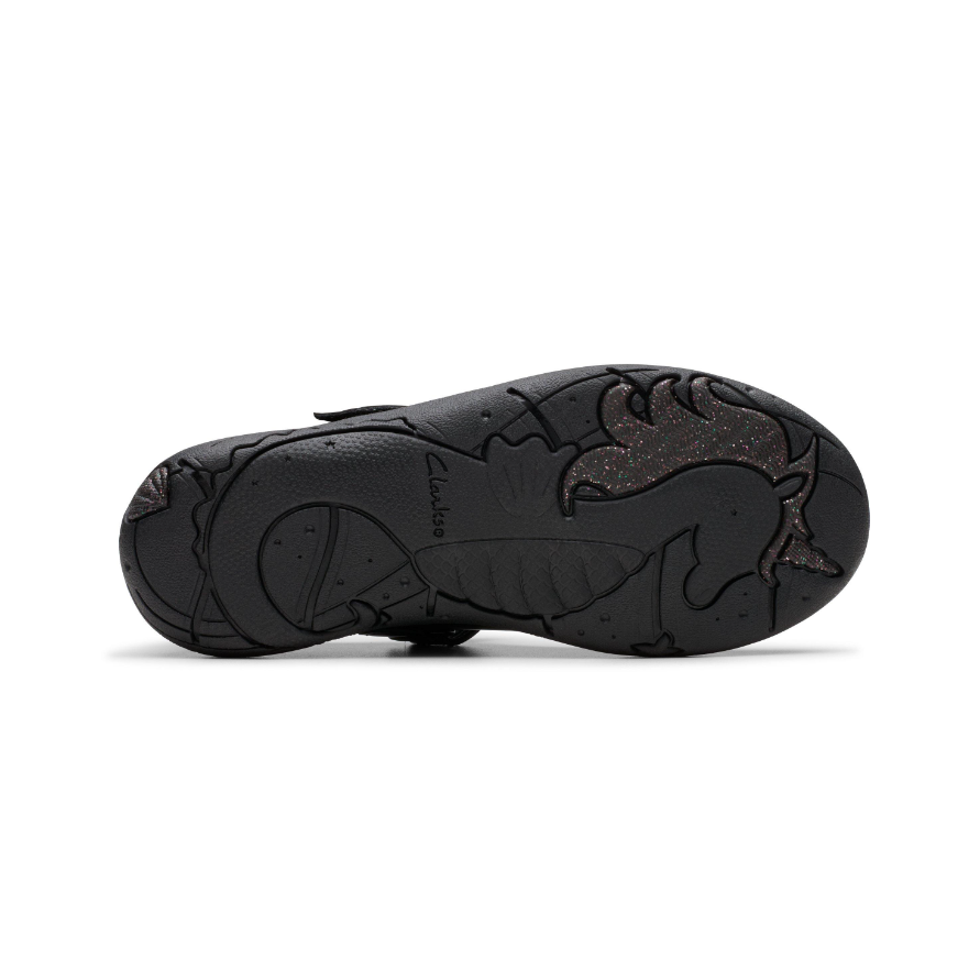 Clarks Girls Shoe Relda Gem K. Black Patent