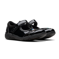 Clarks Girls Shoe Relda Spark K. Black Patent