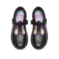 Clarks Girls Shoe Relda Gem K. Black Leather