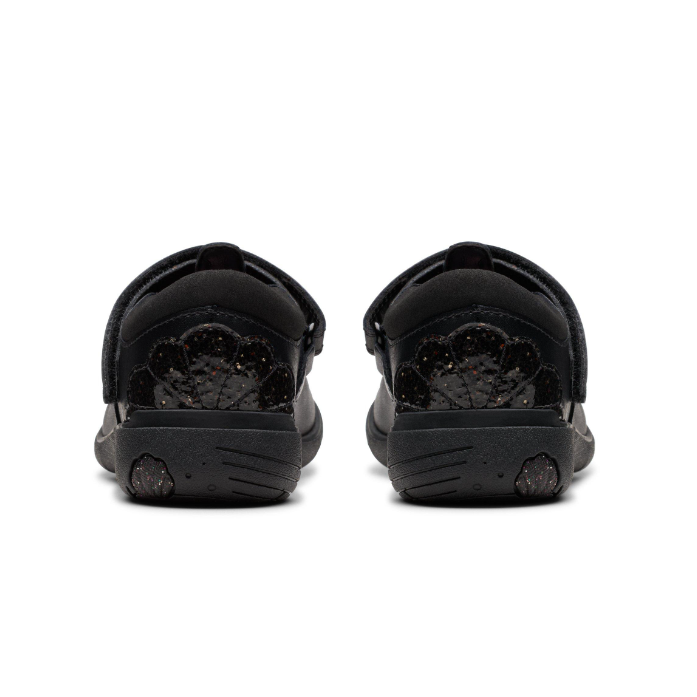 Clarks Girls Shoe Relda Gem K. Black Leather