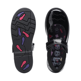 Clarks Girls Shoe Jazzy Jig K Black Patent - Donaghys