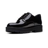 Clarks Youth Girls Prague Lace Shoe Black Patent - Donaghys