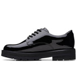 Clarks Youth Girls Prague Lace Shoe Black Patent - Donaghys
