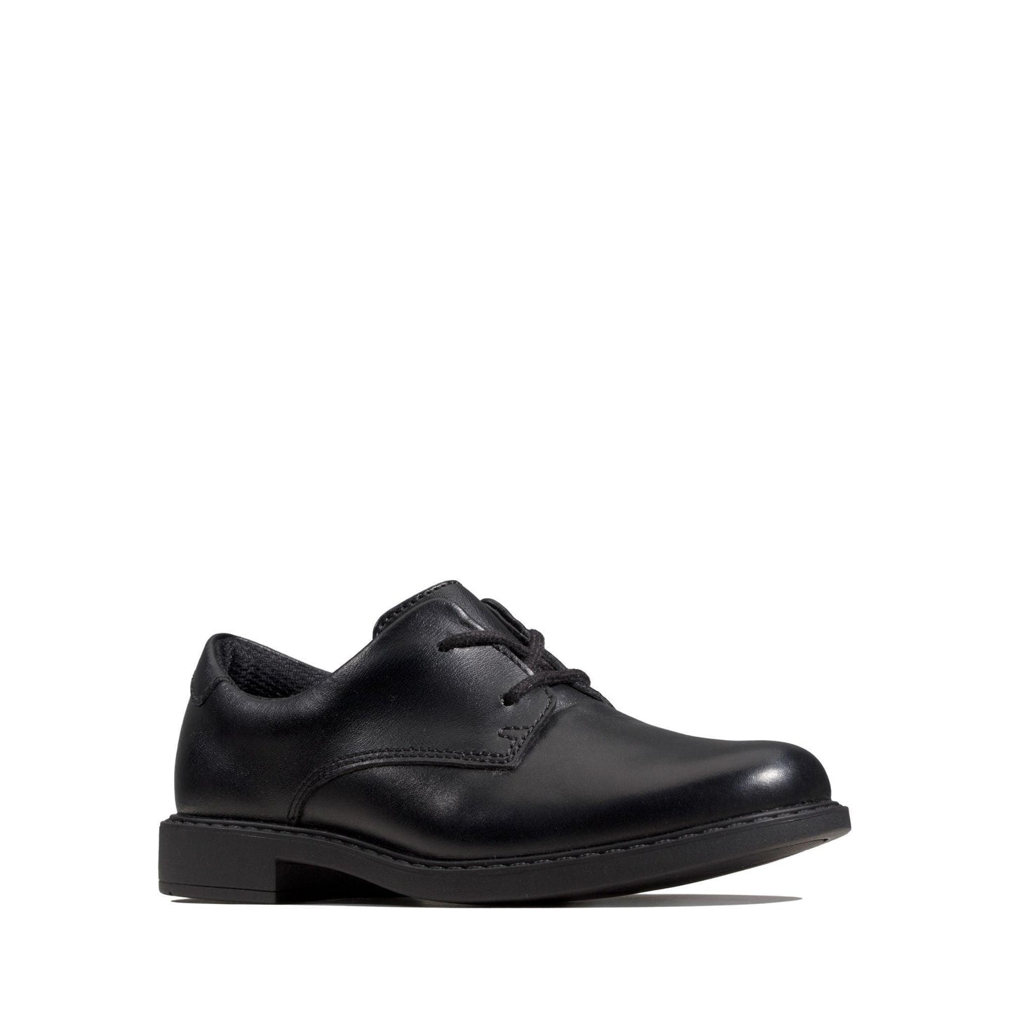 Clarks Boys School Shoe Scala Loop K Black Leather - Donaghys