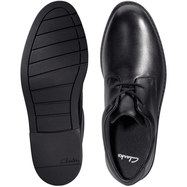 Clarks Jungen Scala Loop Y Derbys, Schwarz Black Leather Black