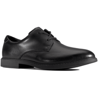 Clarks Boys School Shoe Scala Loop Y Black Leather - Donaghys