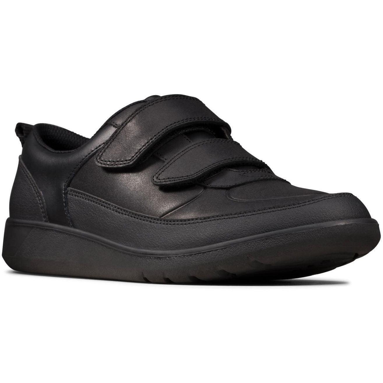 Clarks Boys School Shoe Scape Flare Y Black - Donaghys