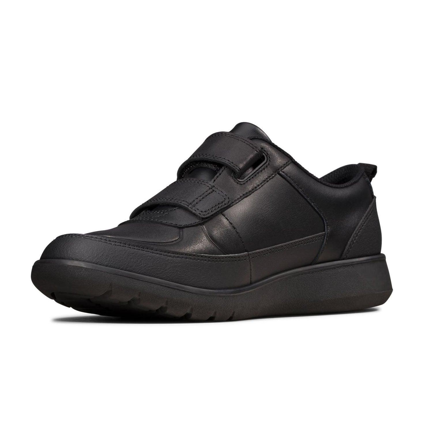 Clarks Boys School Shoe Scape Flare K Black - Donaghys