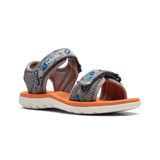 Clarks Girls Sandal Surfing Tide K Grey - Donaghys