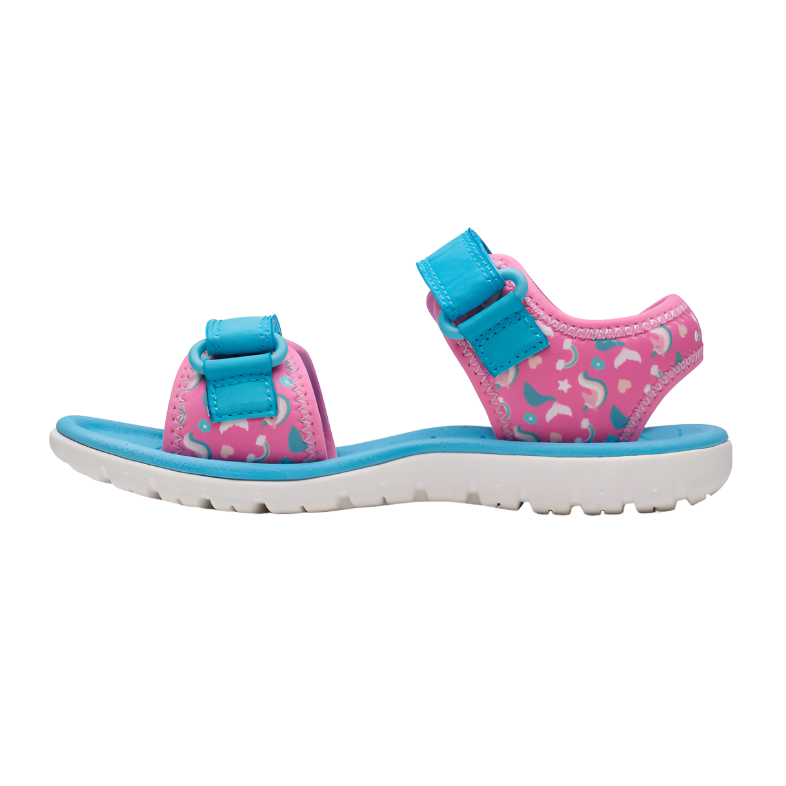 Clarks Girls Sandal Surfing Tide K Hot Pink/Blue