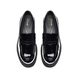 Clarks women's Orinoco Edge black patent loafer shoes