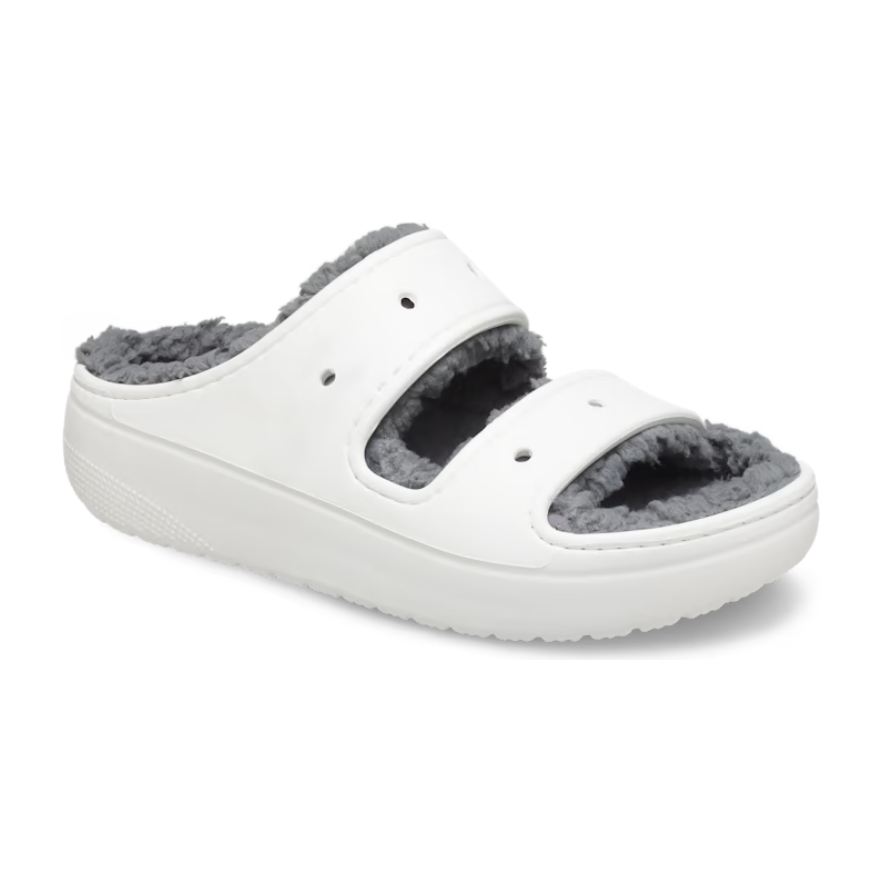 White and discount grey lined crocs