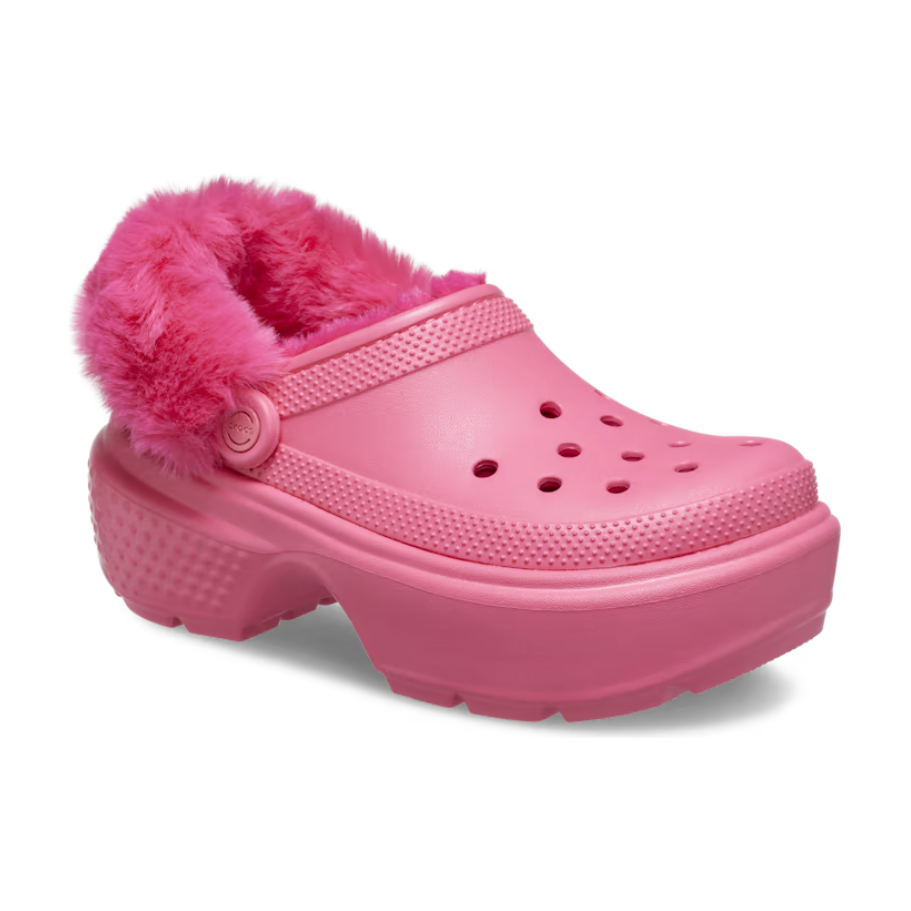 Light pink best sale lined crocs