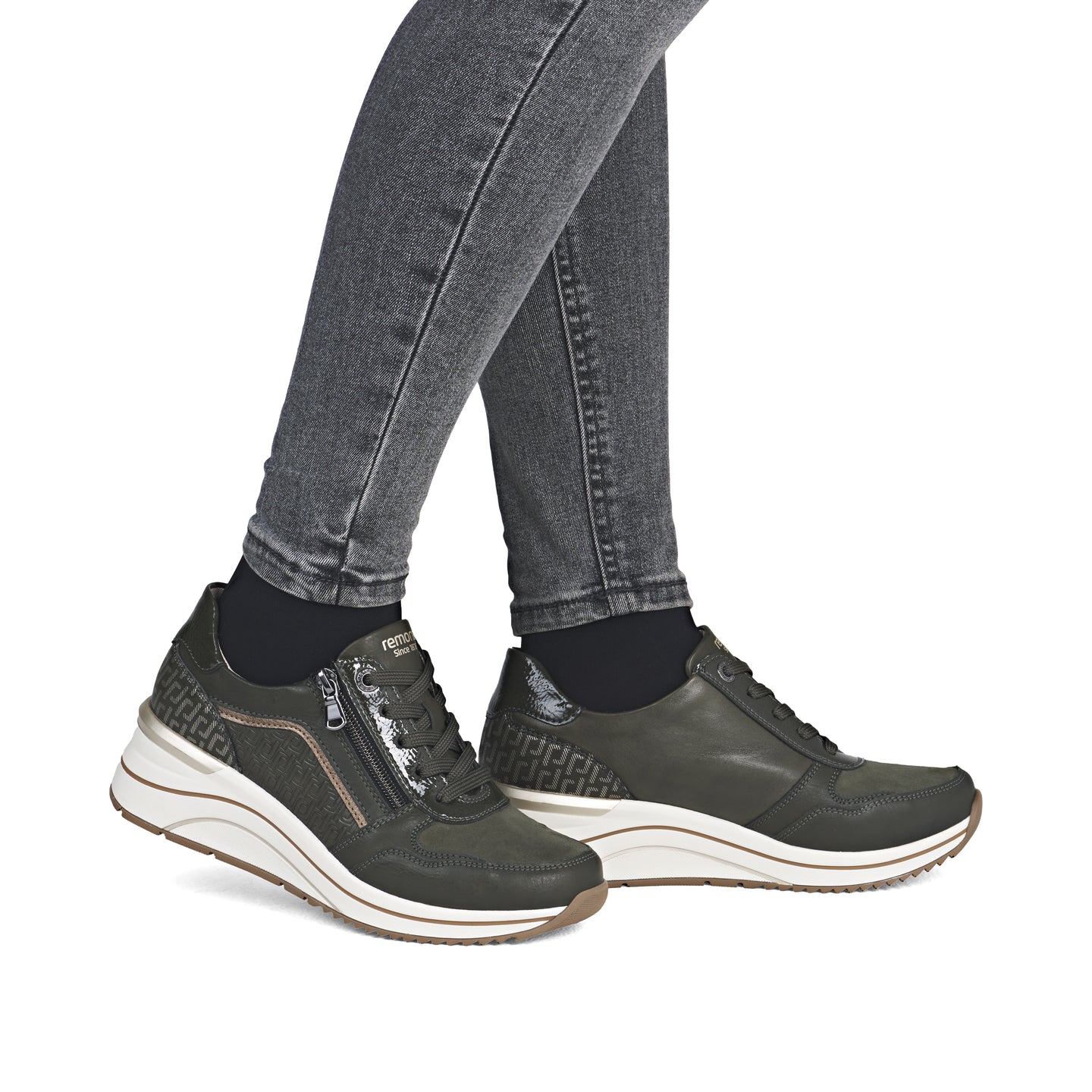 Remonte Womens Trainer D0T16-54 Forest/Alloy/Moo