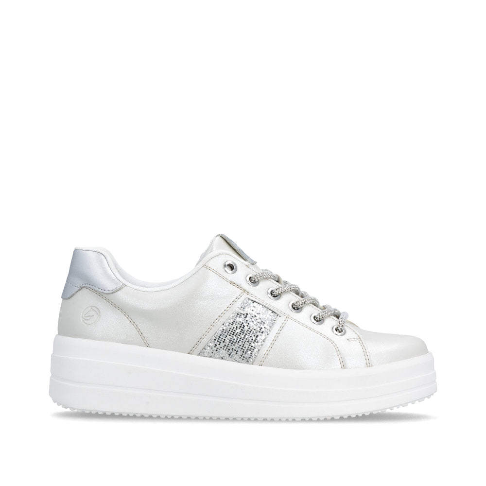 Remonte Womens Trainer D1C10-90 Silver/Platinum