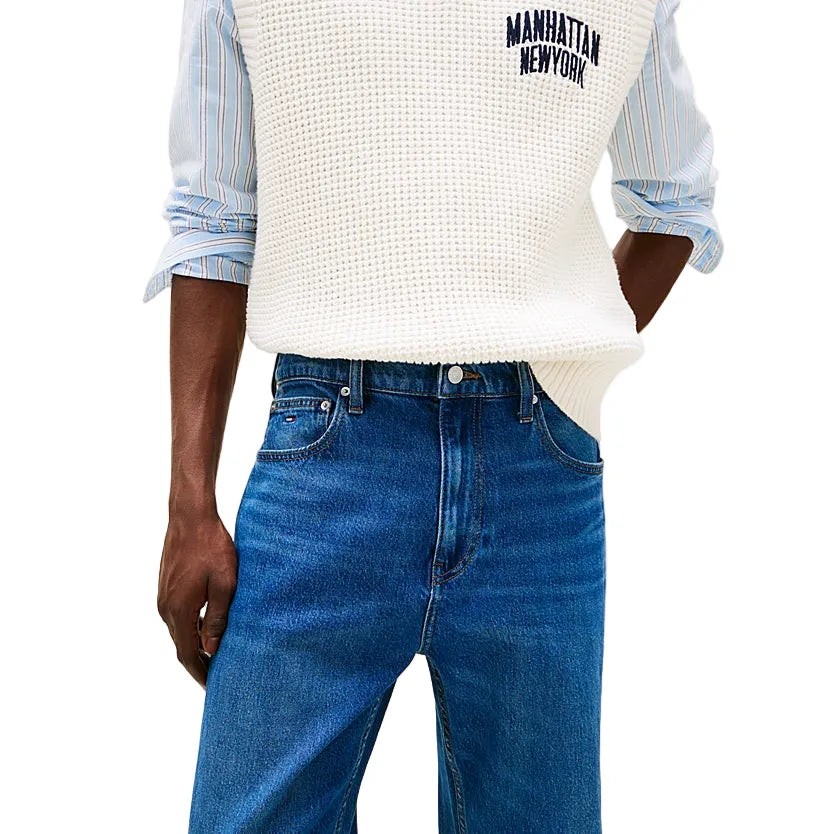 Tommy Jeans men's blue cotton jeans