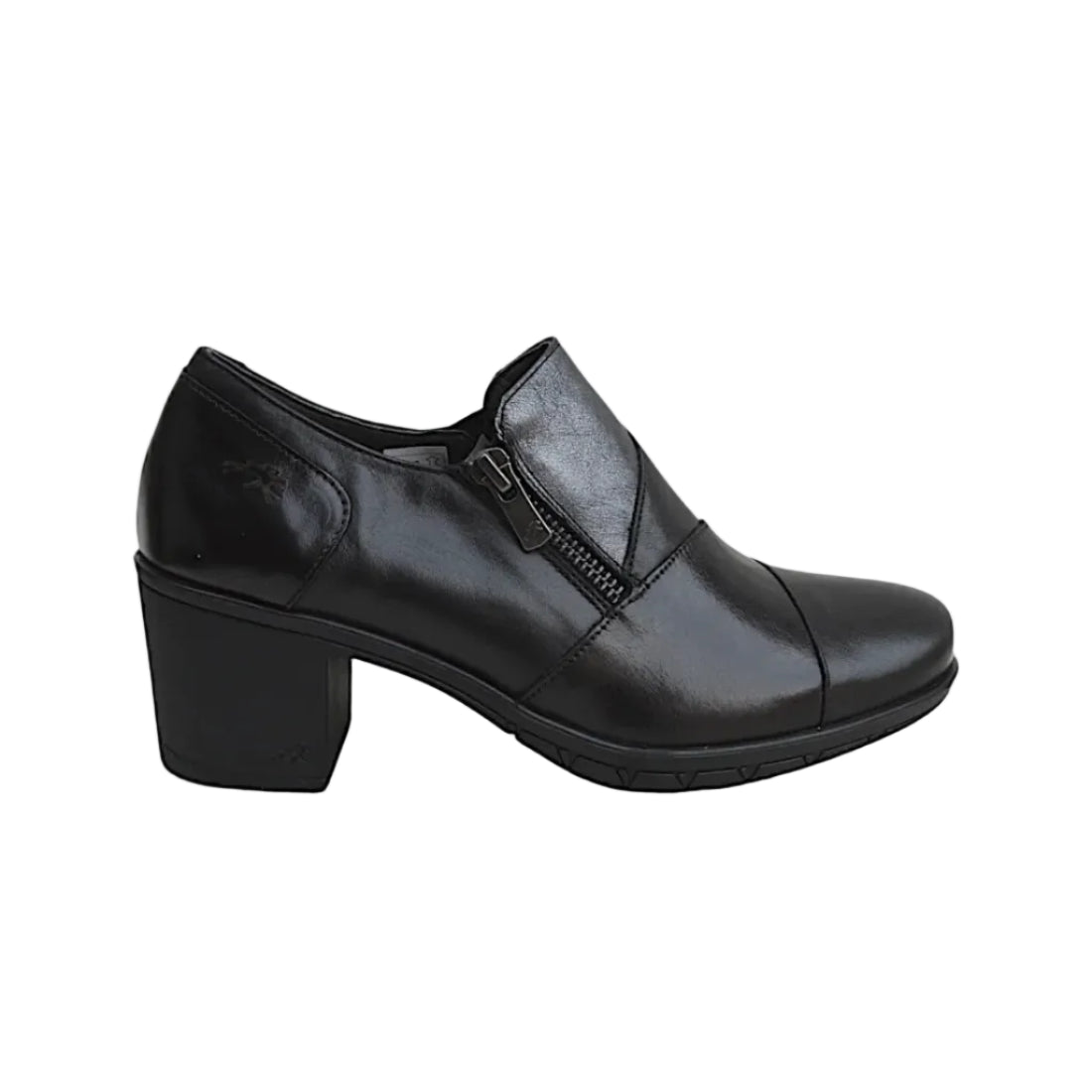 Fluchos women's black leather shoe