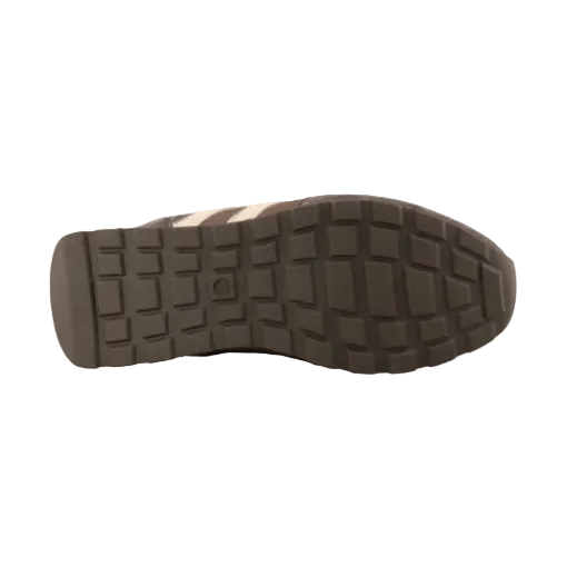 Drilleys Forty Eight women's chocolate brown retro trainers