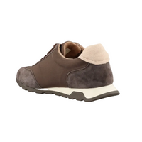 Drilleys Forty Eight women's chocolate brown retro trainers