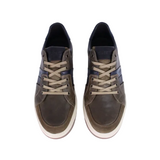Dubarry Samble men's brown leather and suede trainers with navy panel