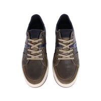 Dubarry Samble men's brown leather and suede trainers with navy panel