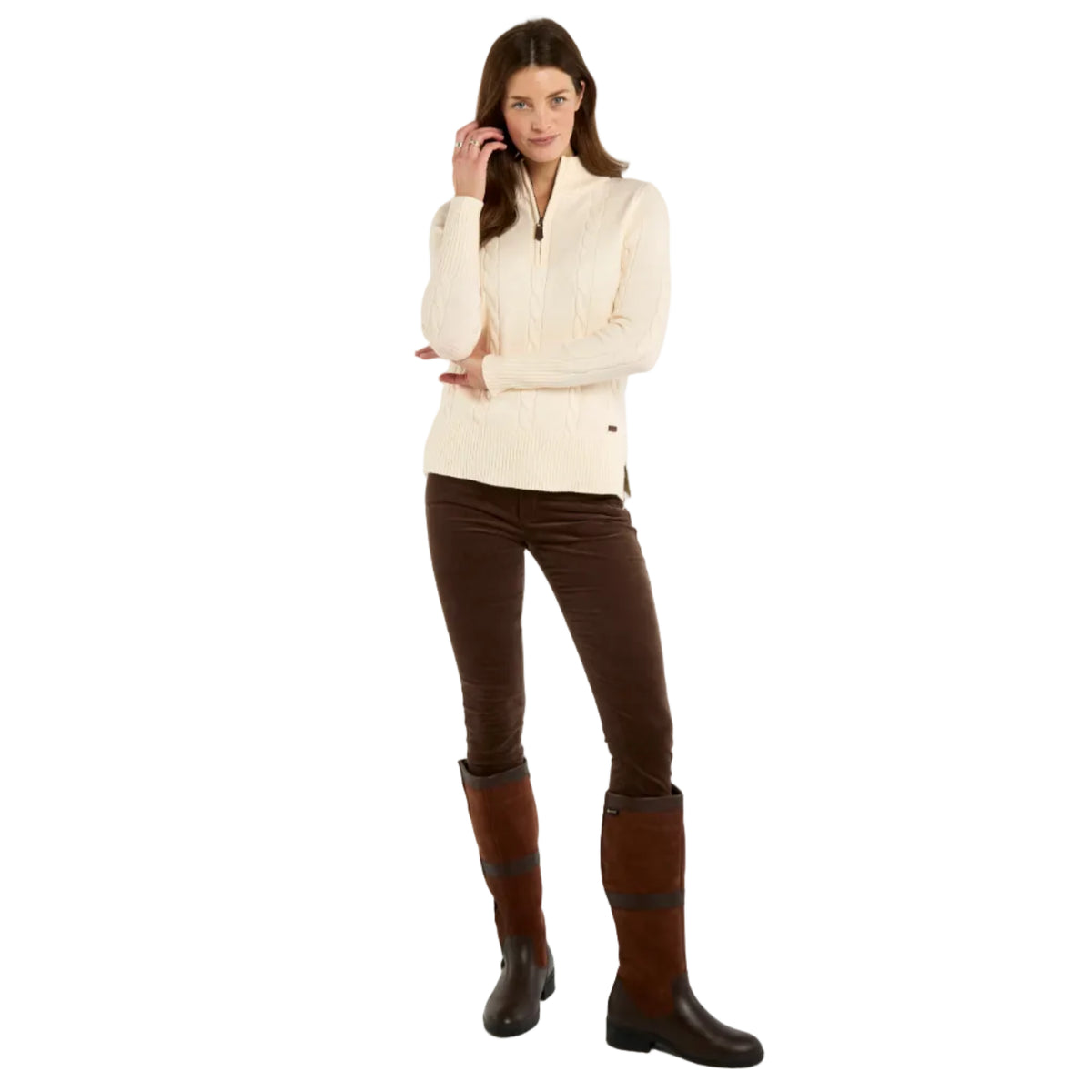 Dubarry Womens Sweater Burtonpoint Chalk