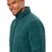 Gym+Coffee Unisex Jacket Cord Puffer Amazon Green