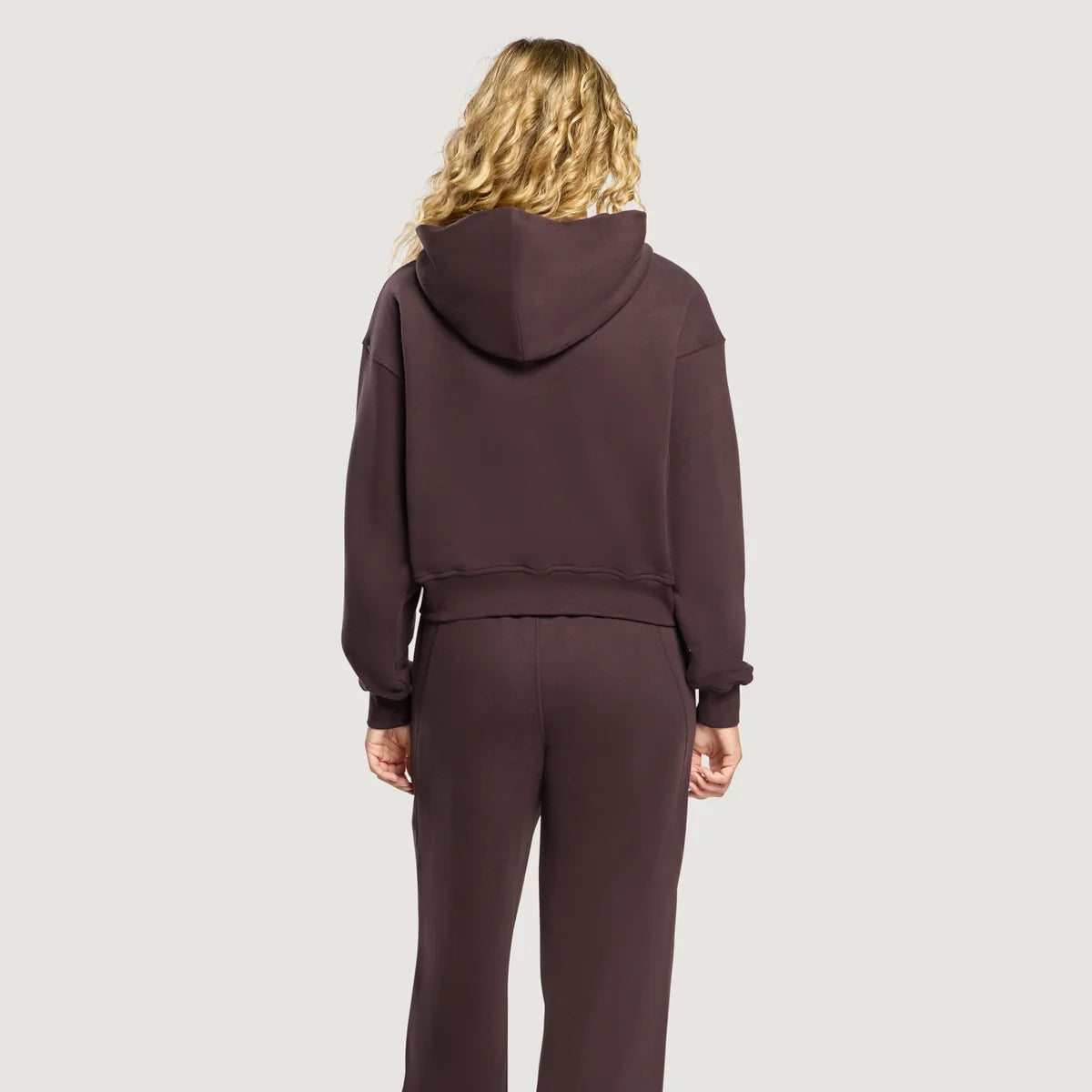 Gym+Coffee women's mocha bean full zip hoodie