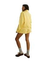 Gym+Coffee Snap Collar High Waist Sweatshirt Lemon Sorbet